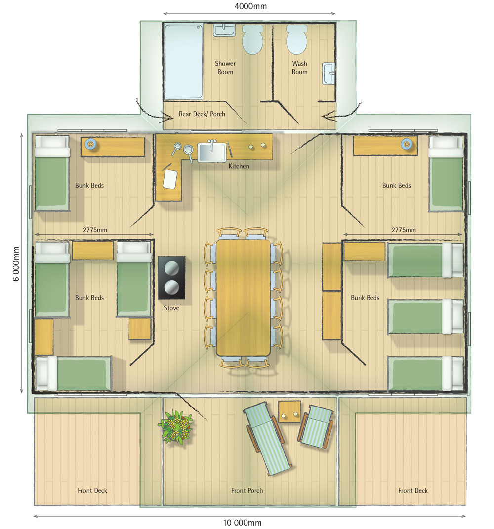 Bond Fabrications Master Safari Lodge Bunkhouse Floorplan